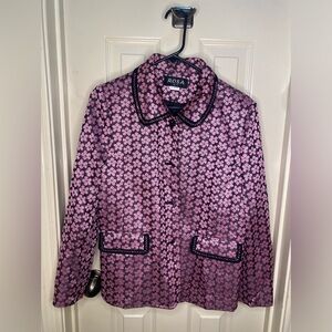 Pink sparkle floral blazer